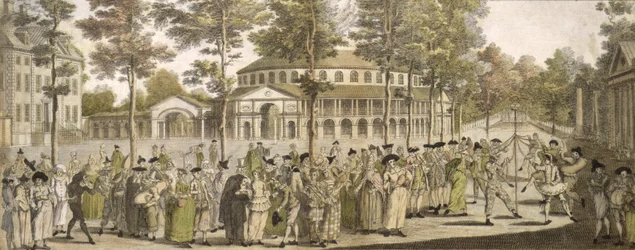 Een spektakel in Ranelagh Gardens, met de Rotunda op de achtergrond